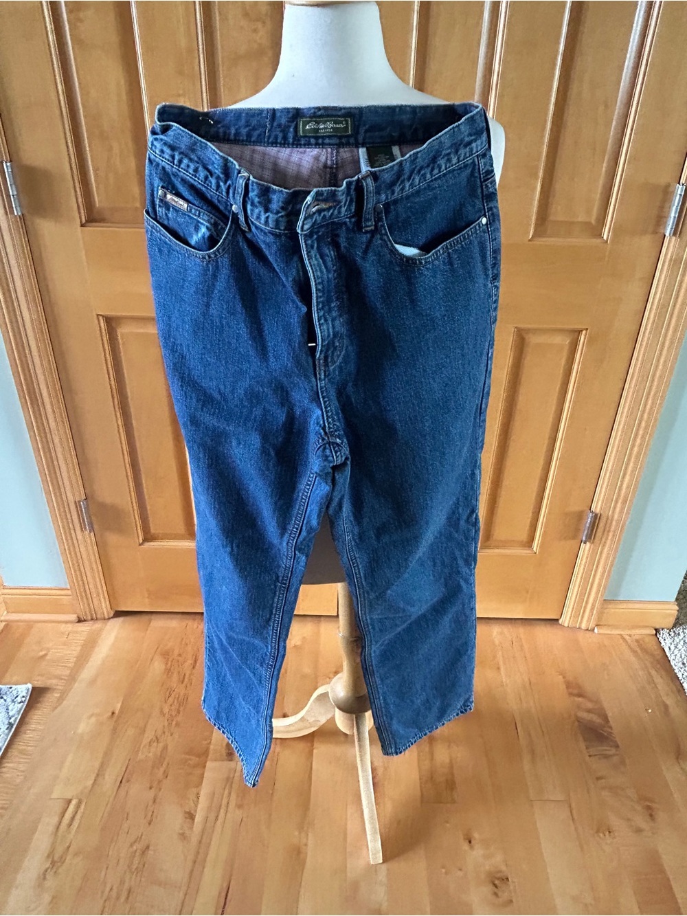 Eddie Bauer women’s flannel lined Blue Relaxed Fit Jeans